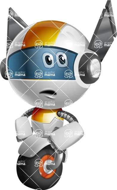 Cute robot cartoon character - 112 stock vector images - Cute robot cartoon character rolling eyes - stock vector graphic image